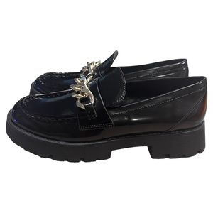 Pull & Bear black chunky sole loafers size 9